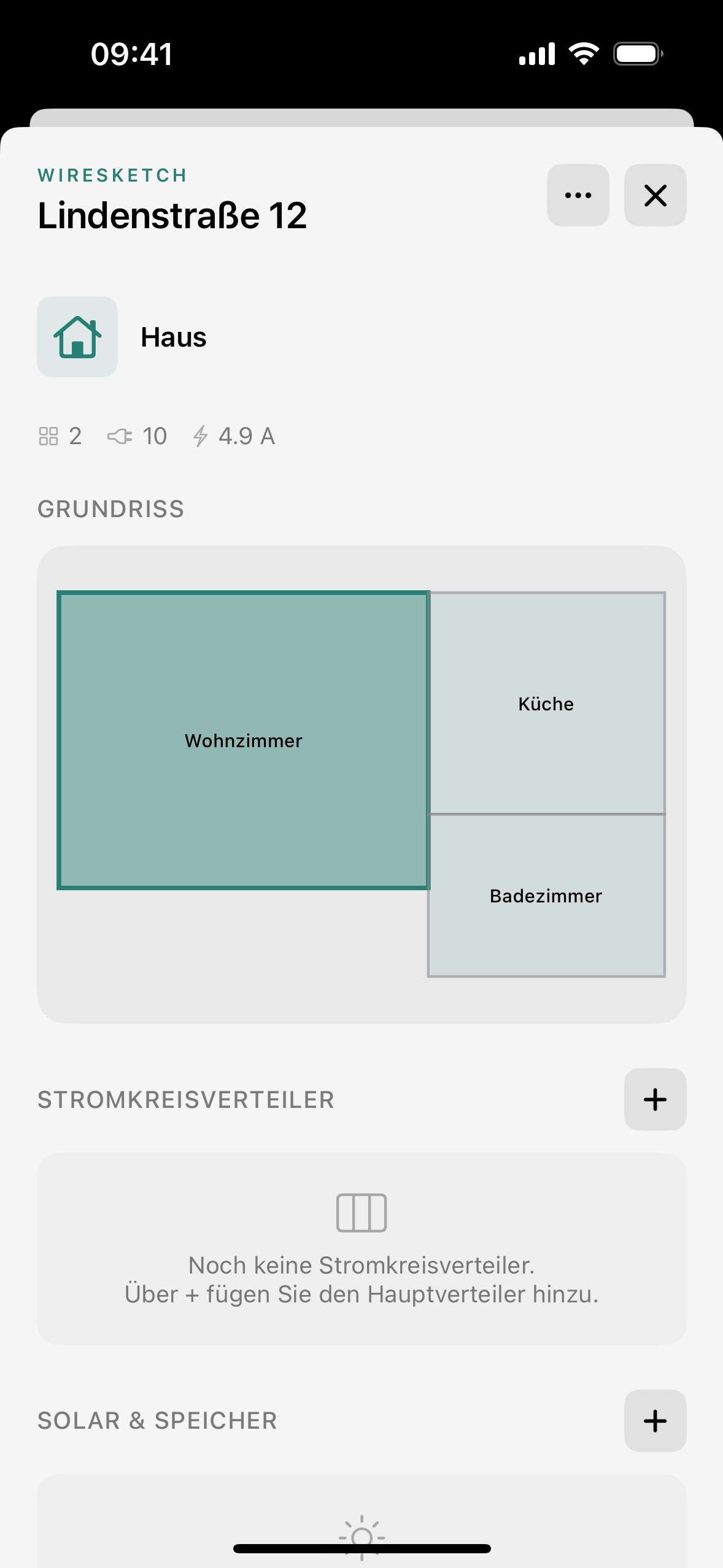 Grundriss des Hauses