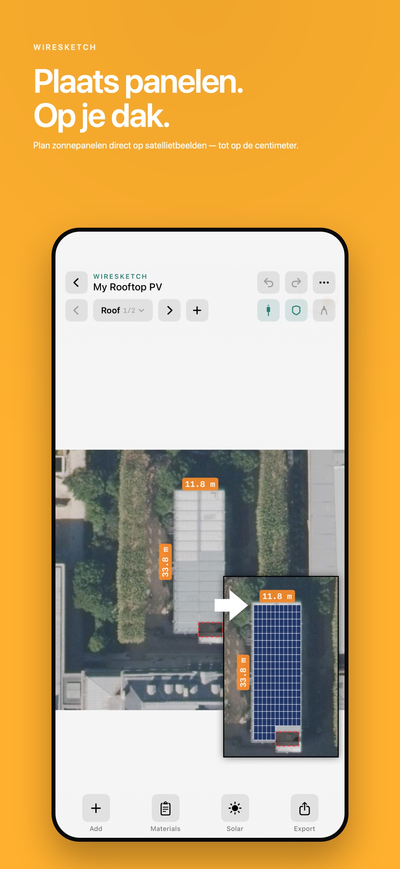 Zonnepanelen plannen op satellietbeelden